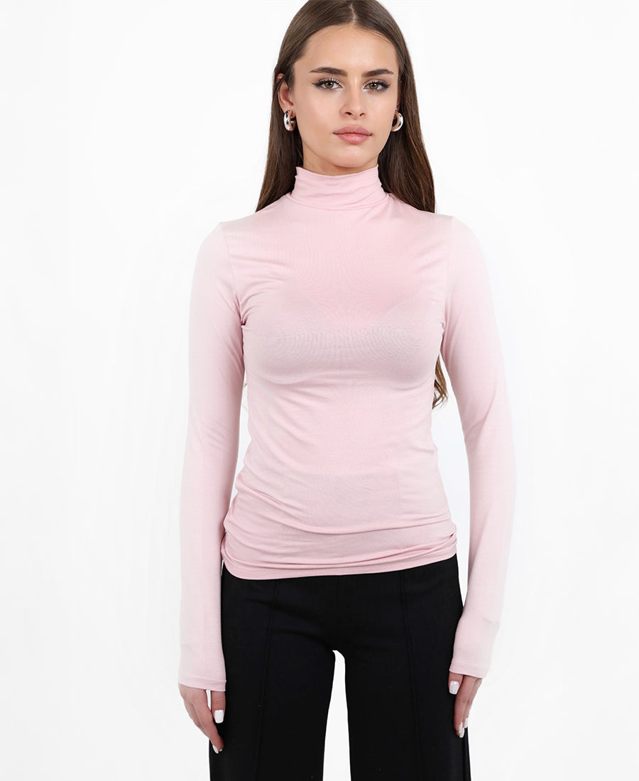Long-sleeved turtleneck bodysuit