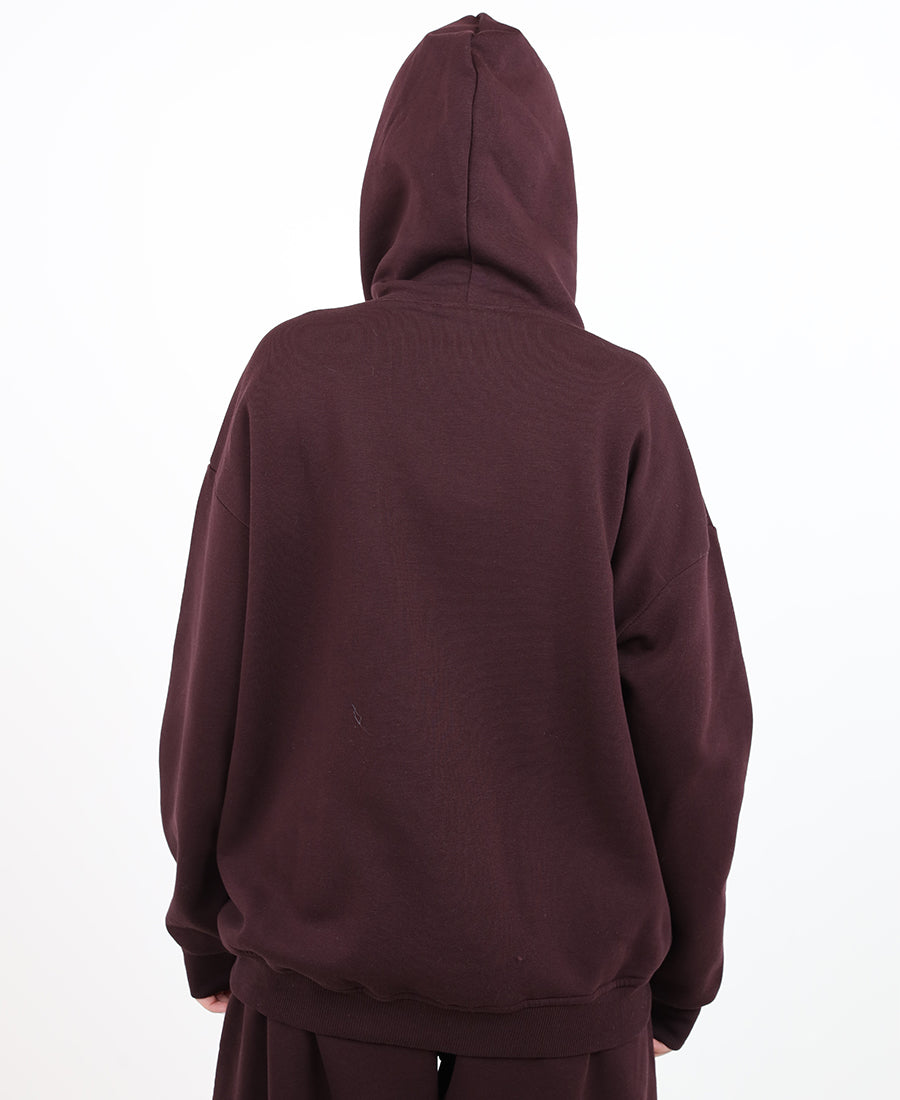 Zip-up sweatshirt with hood