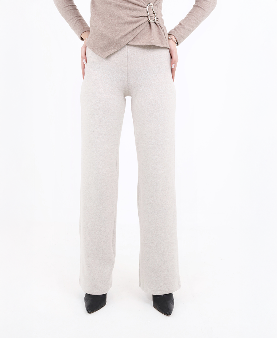 Straight cut wool trousers