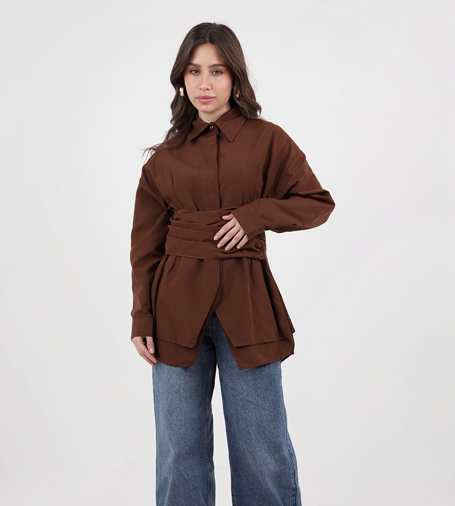 Tie waist shirt