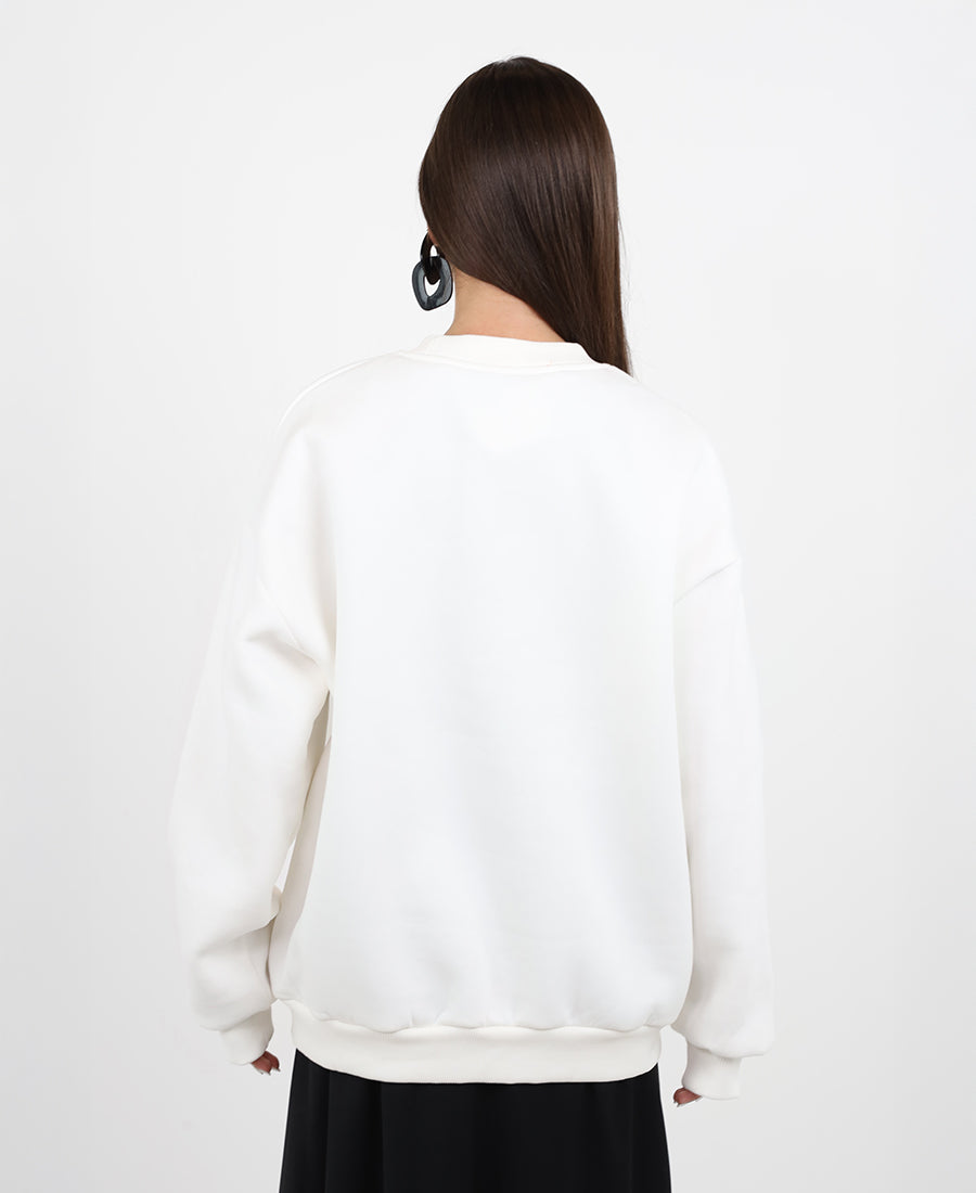 White "SOUL" sweater