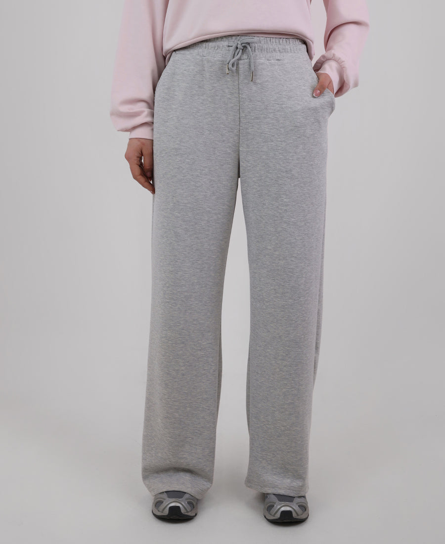 Mons grey cotton trousers with a tie waist