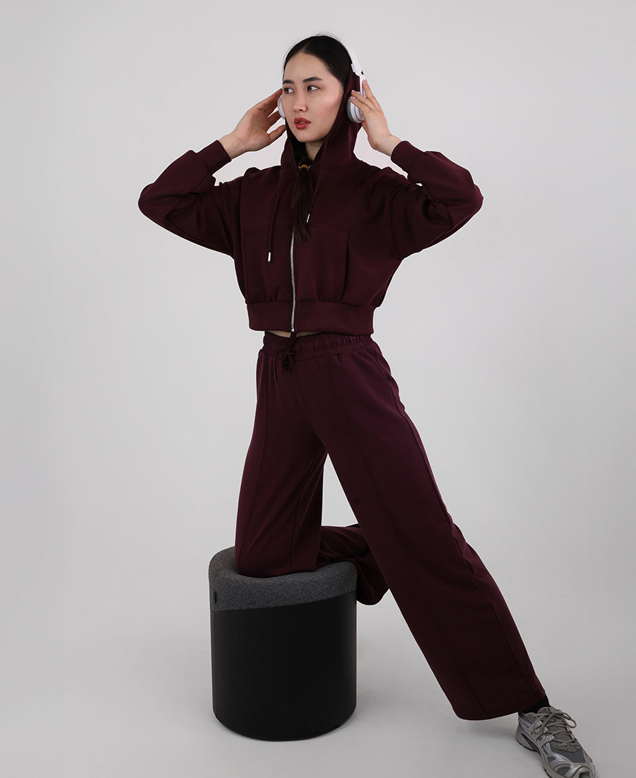 Sweet Pant Wide Leg Mid-Length Elastic Waist