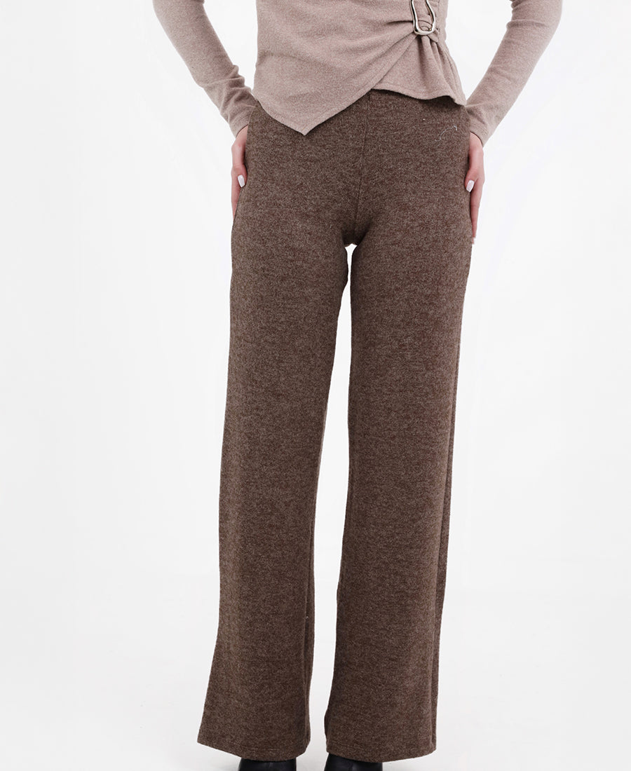 Straight cut wool trousers