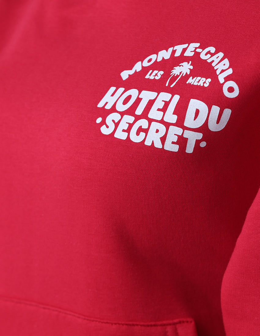 Red Printed Hoodie