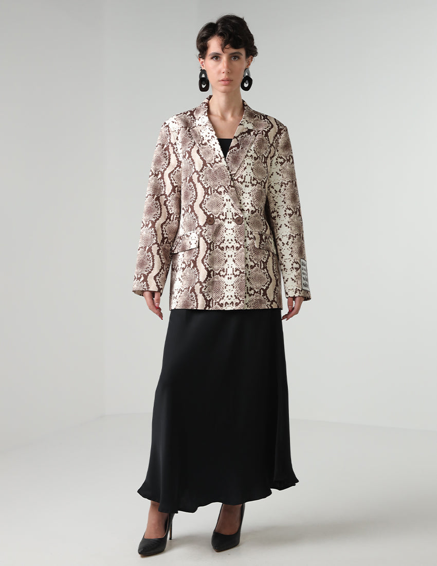 Oversized snakeskin blazer
