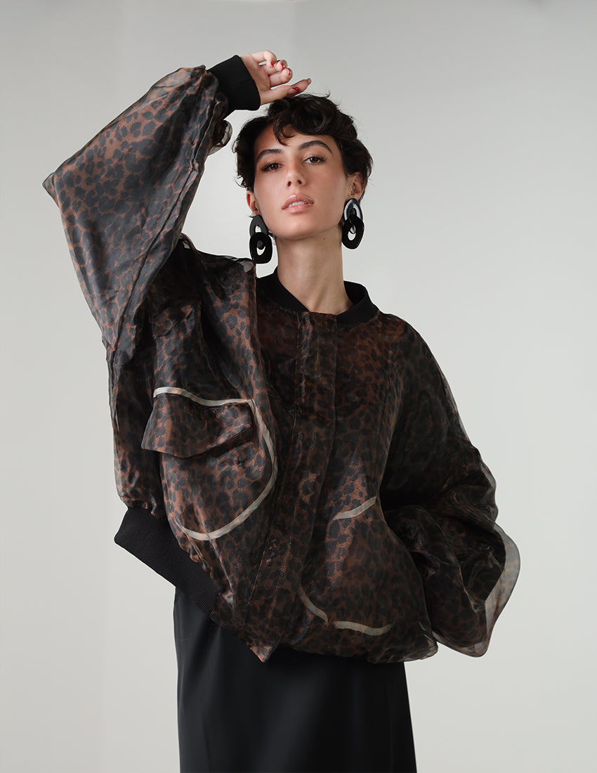 Tiger chiffon jacket