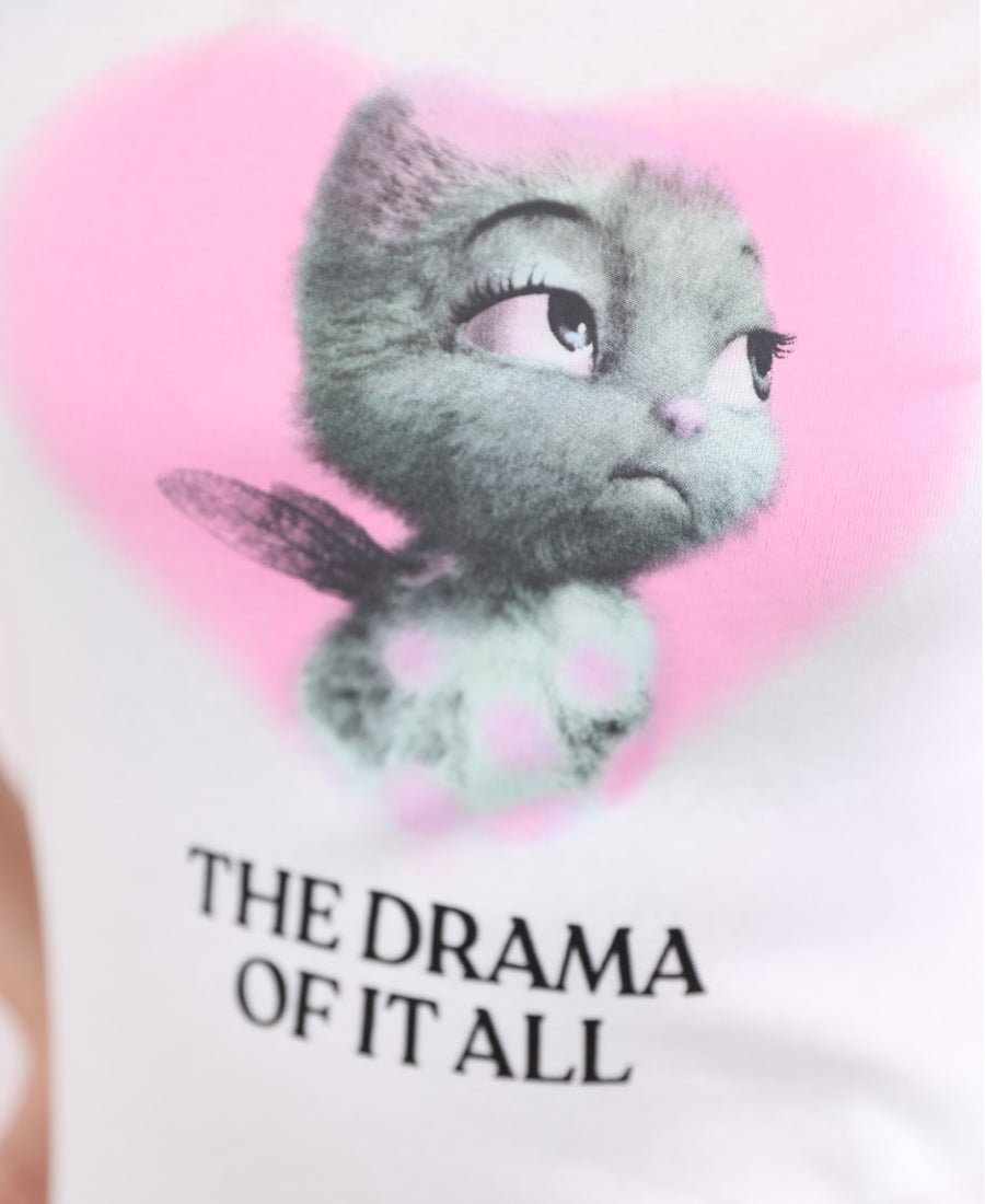 Heart and cat T-shirt