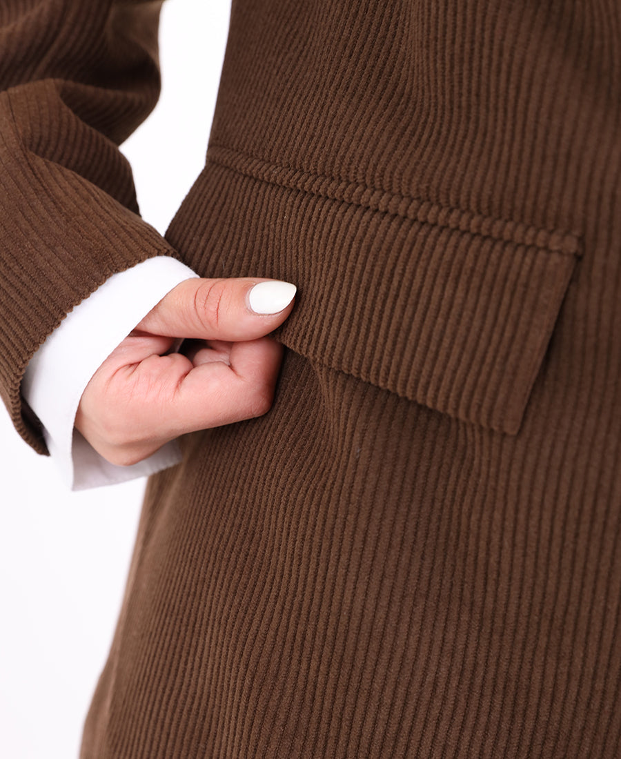 Oversized ribbed blazer