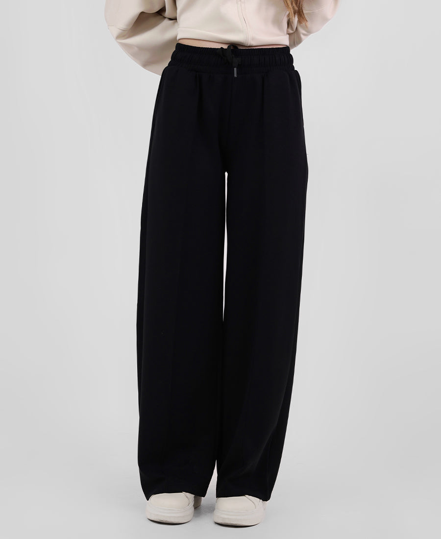 Sweet Pant Wide Leg Mid-Length Elastic Waist