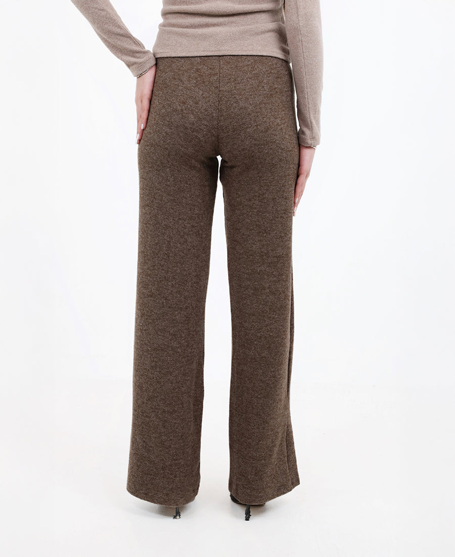 Straight cut wool trousers