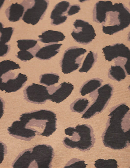 Oversized brown tiger print blouse