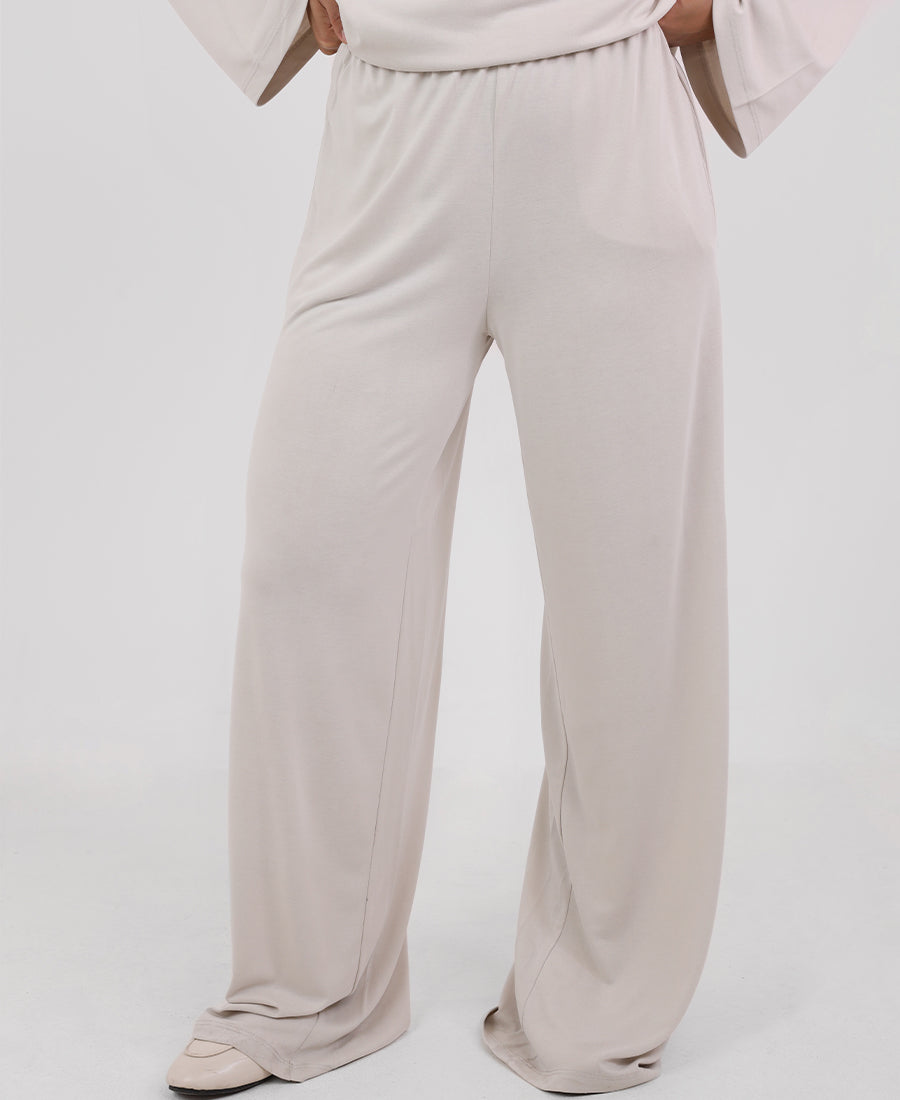 Butter pants straight cut elastic waist