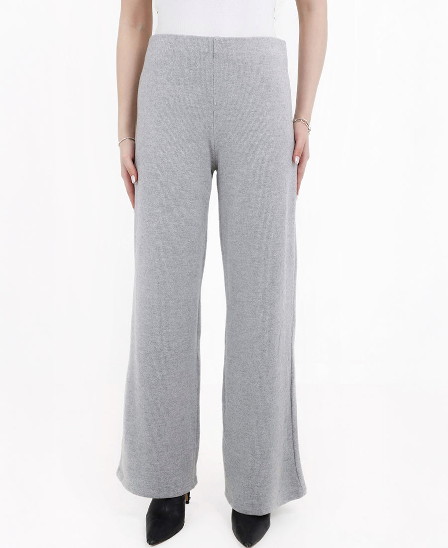Straight cut wool trousers