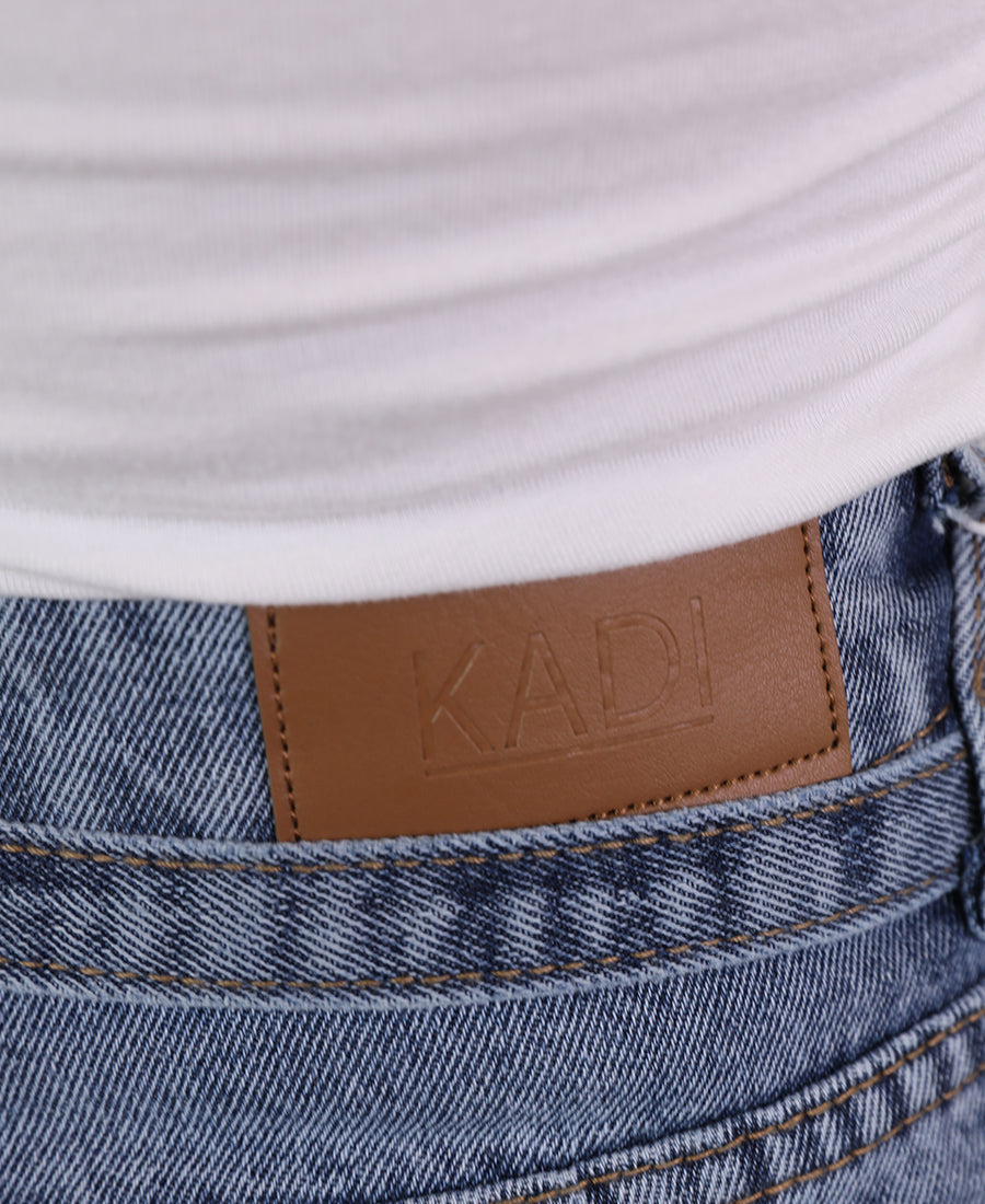 Wide leg jeans with a tie waist