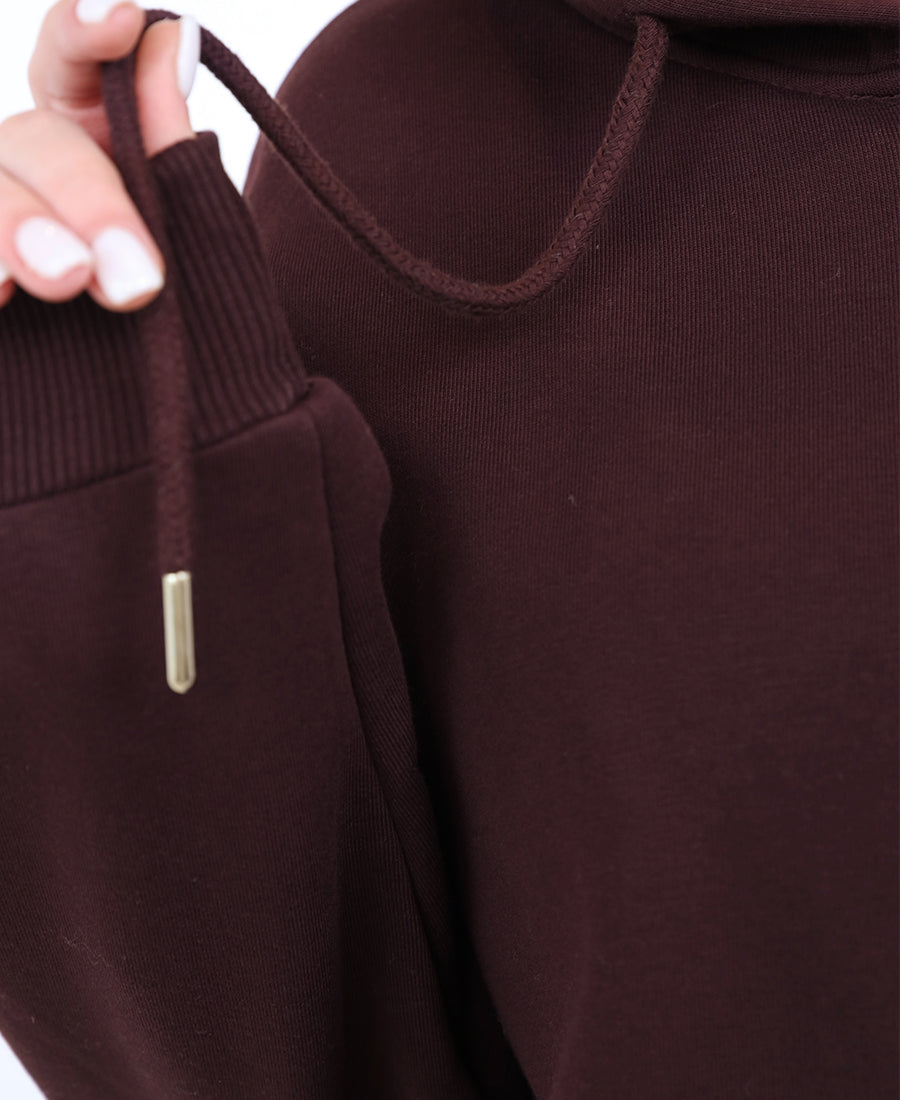 Zip-up sweatshirt with hood