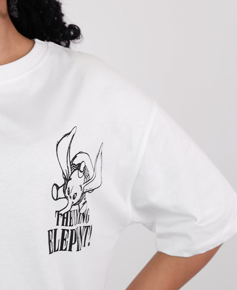 Oversized T-shirt with a DUMBO elephant design