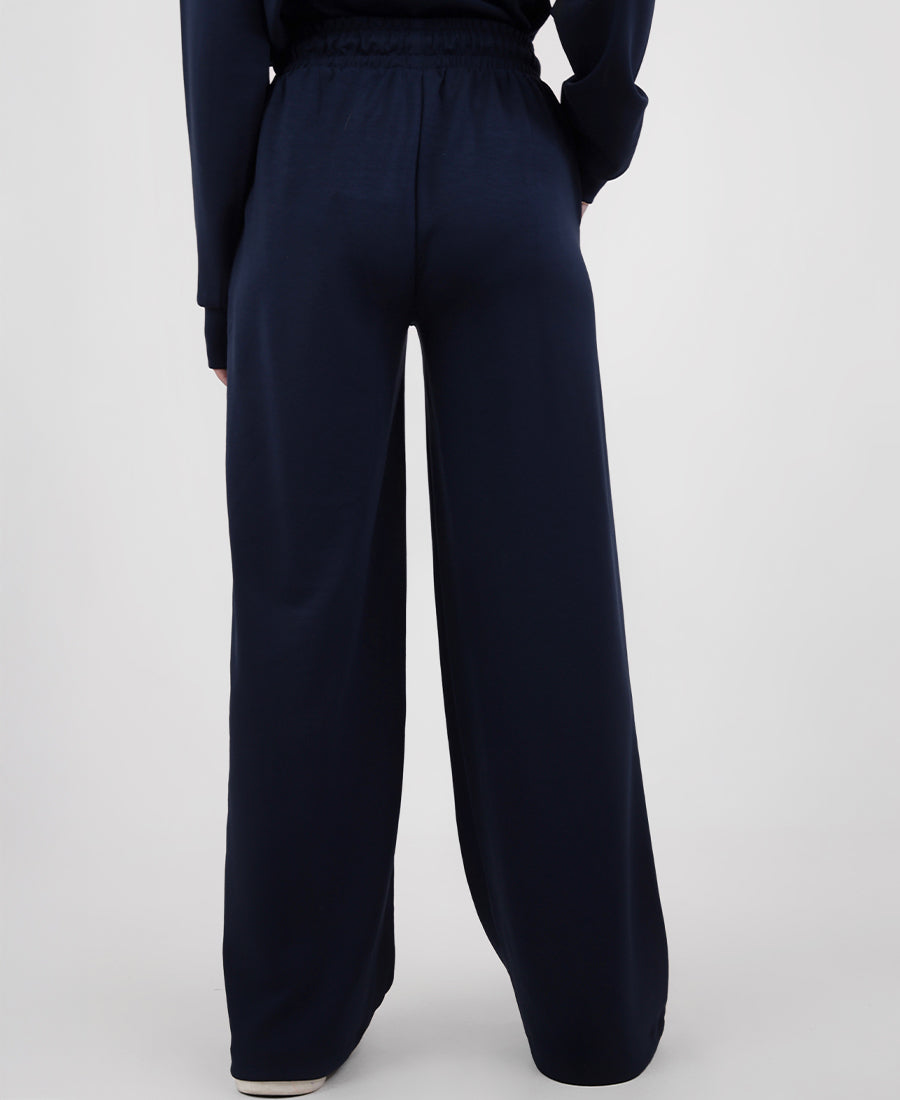 Sweet Pant Wide Leg Mid-Length Elastic Waist