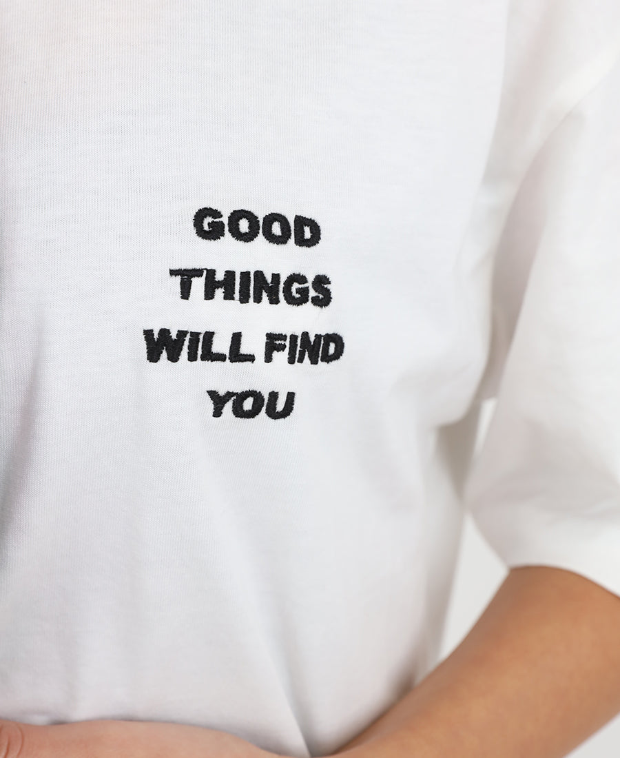 Printed T-shirt with scarf