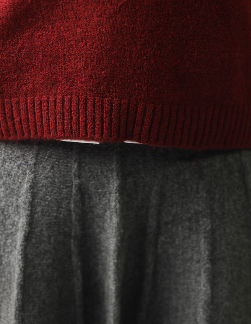 Oversized Cotton Sweater with "BUTTER" Embroidered Print