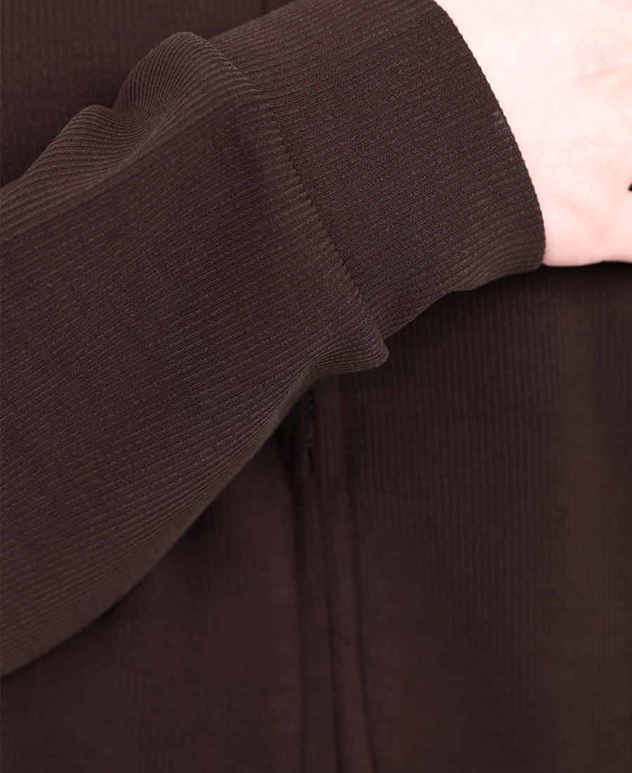 Short ribbed sweatshirt hat