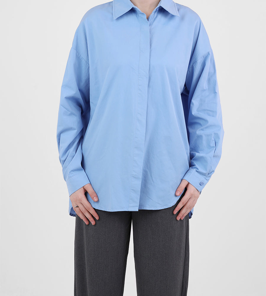 Oversized button-down shirt