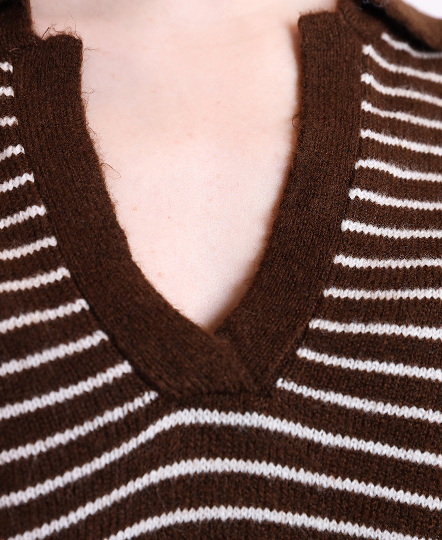 Striped knit sweater