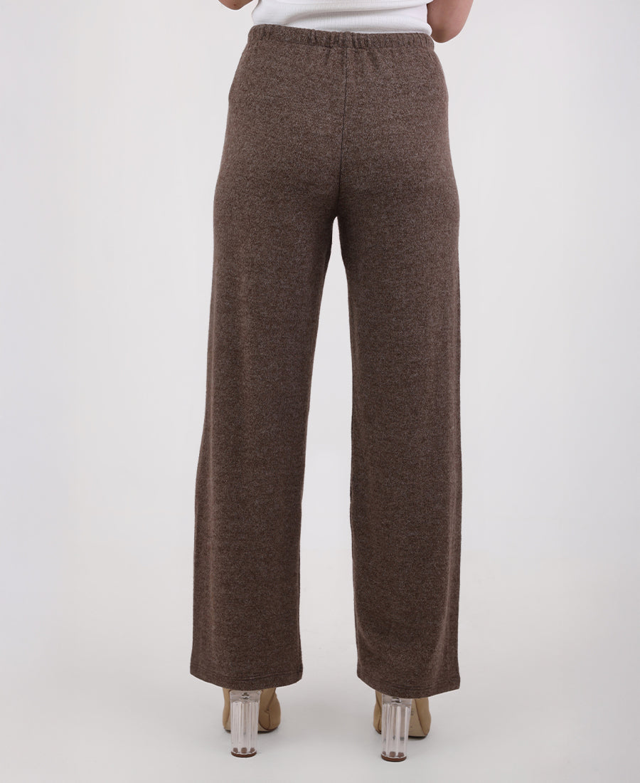 Soft wool tie waist trousers