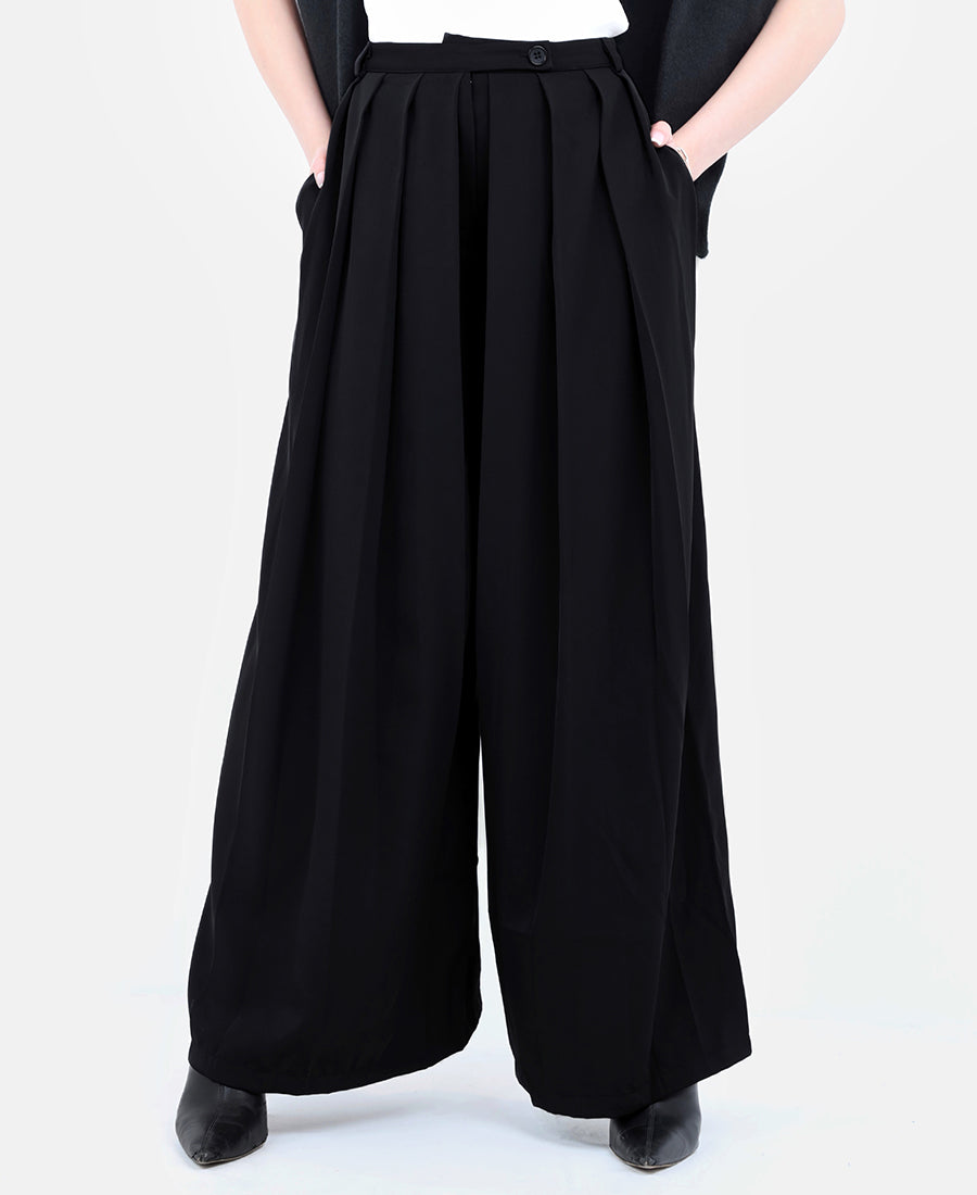 Black wide leg pants