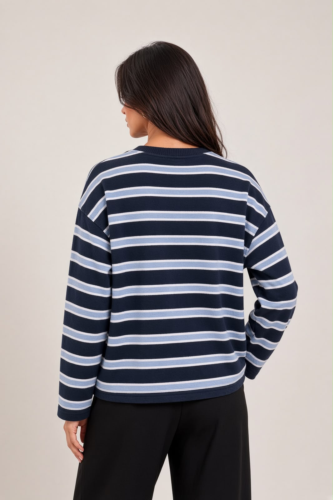 Oversized pink and fuchsia striped blouse