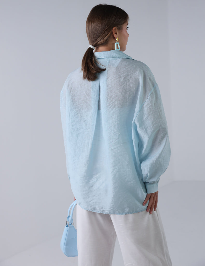 Front Pocket Linen Shirt