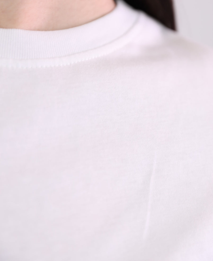 White T-shirt with tricot pocket