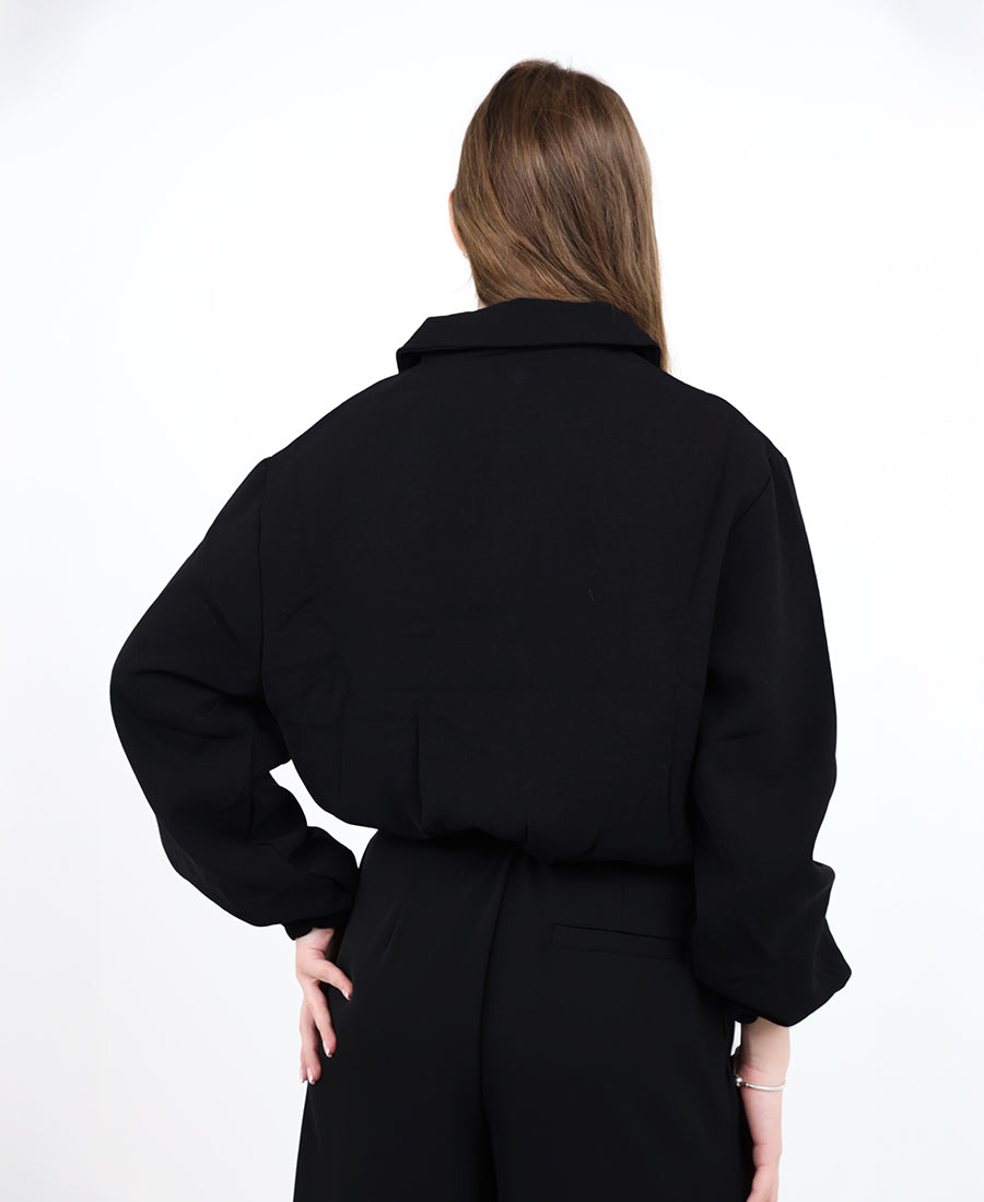 Cropped bomber jacket