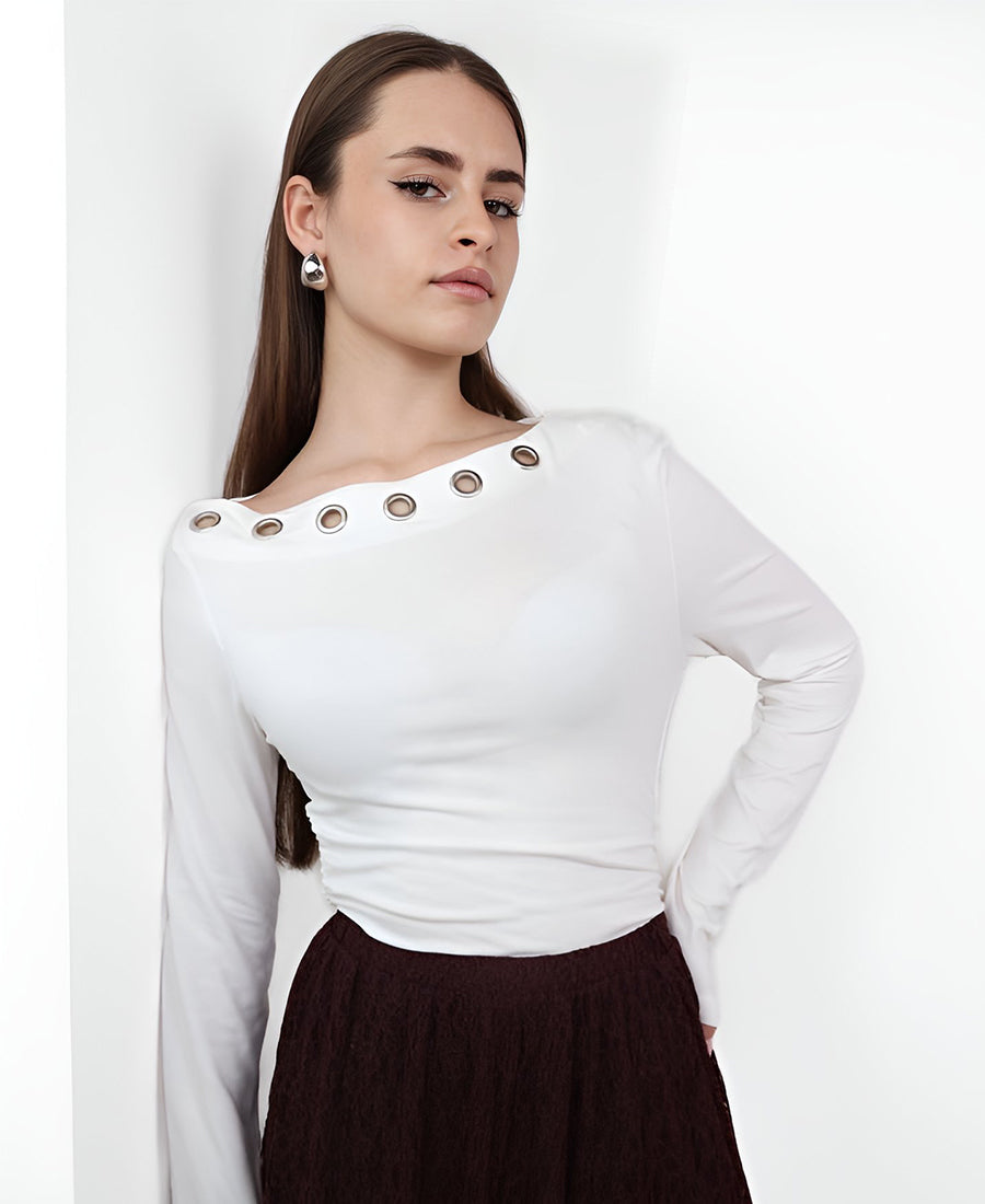 Fitted long sleeve Top