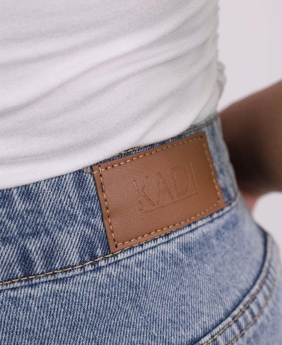 Wide Leg Jeans Tie Waist