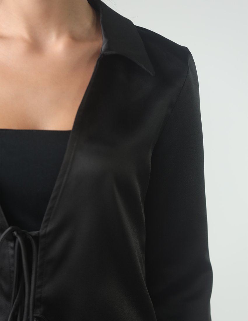 Satin Blouse with Ropes