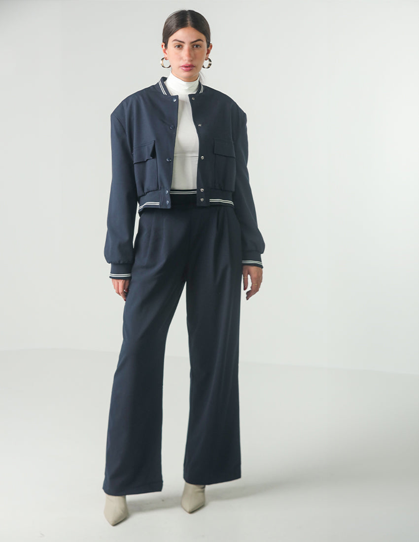 Navy jacket and trousers set