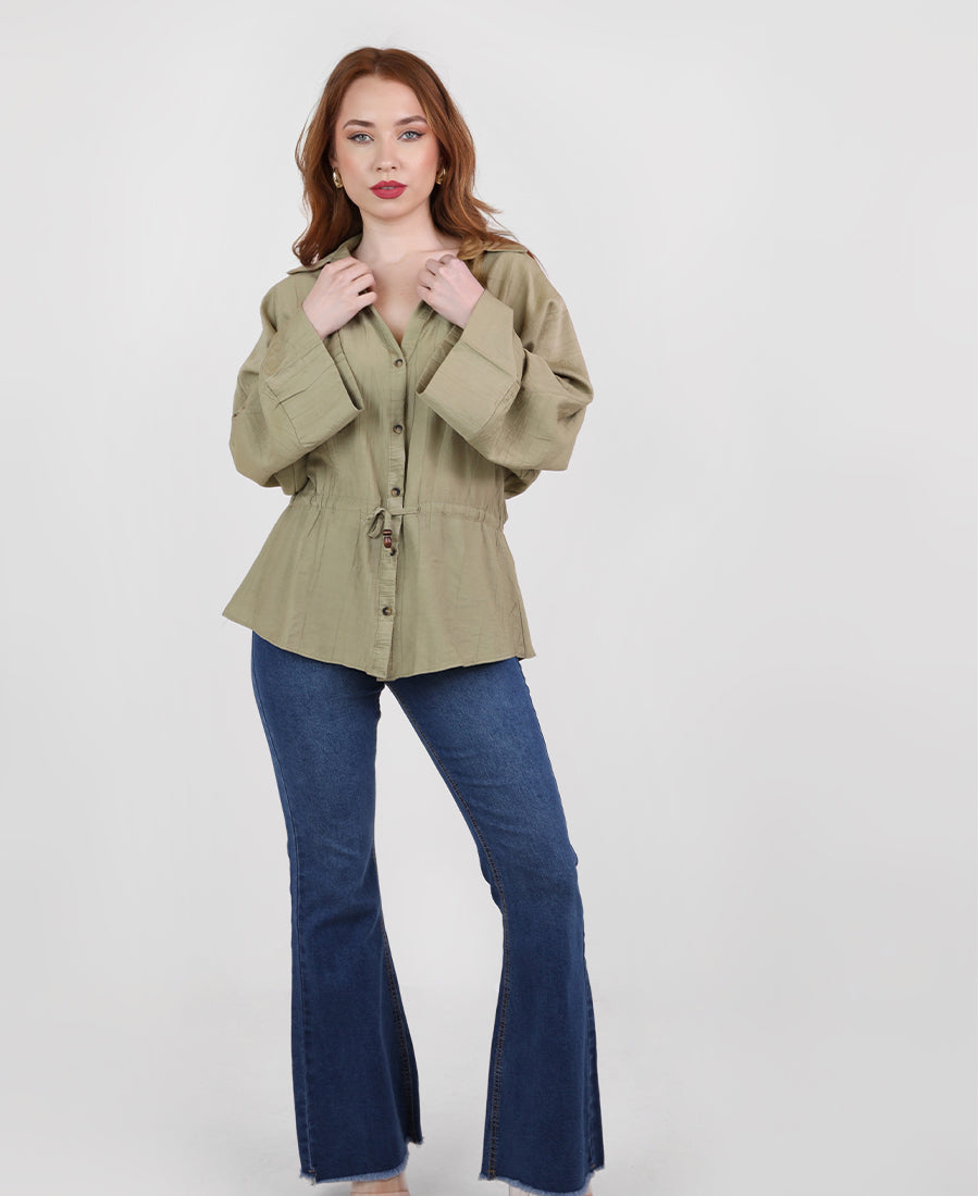Tie waist shirt