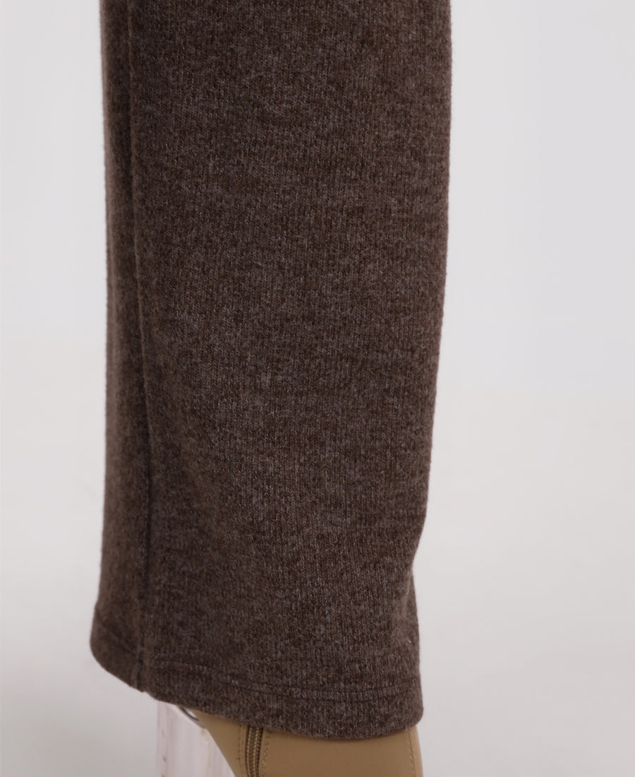 Soft wool tie waist trousers