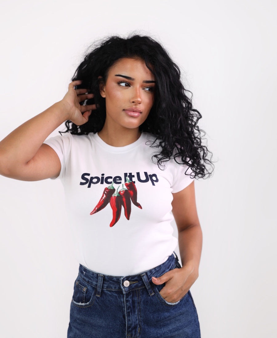 White "Spice It Up" T-Shirt
