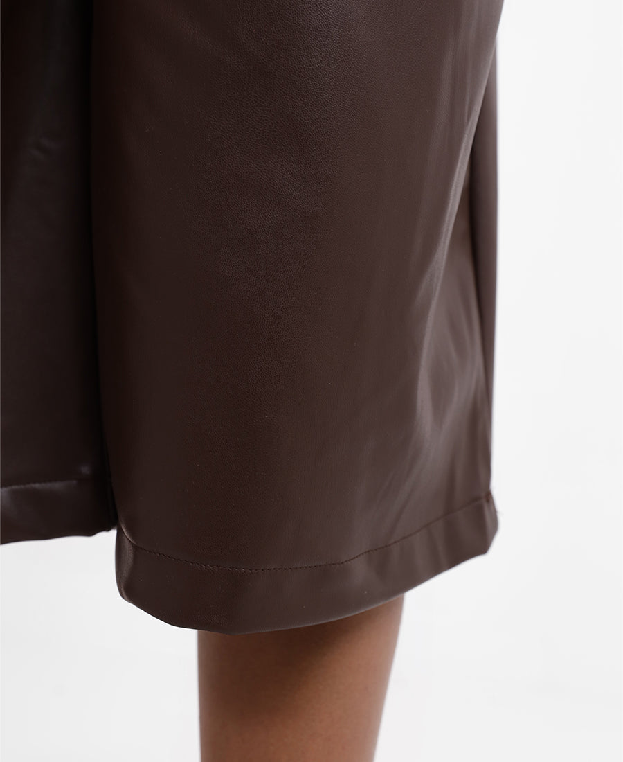 leather bermuda shorts