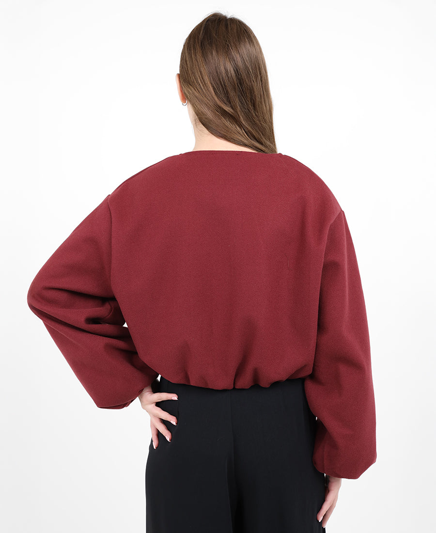 Cropped bomber jacket