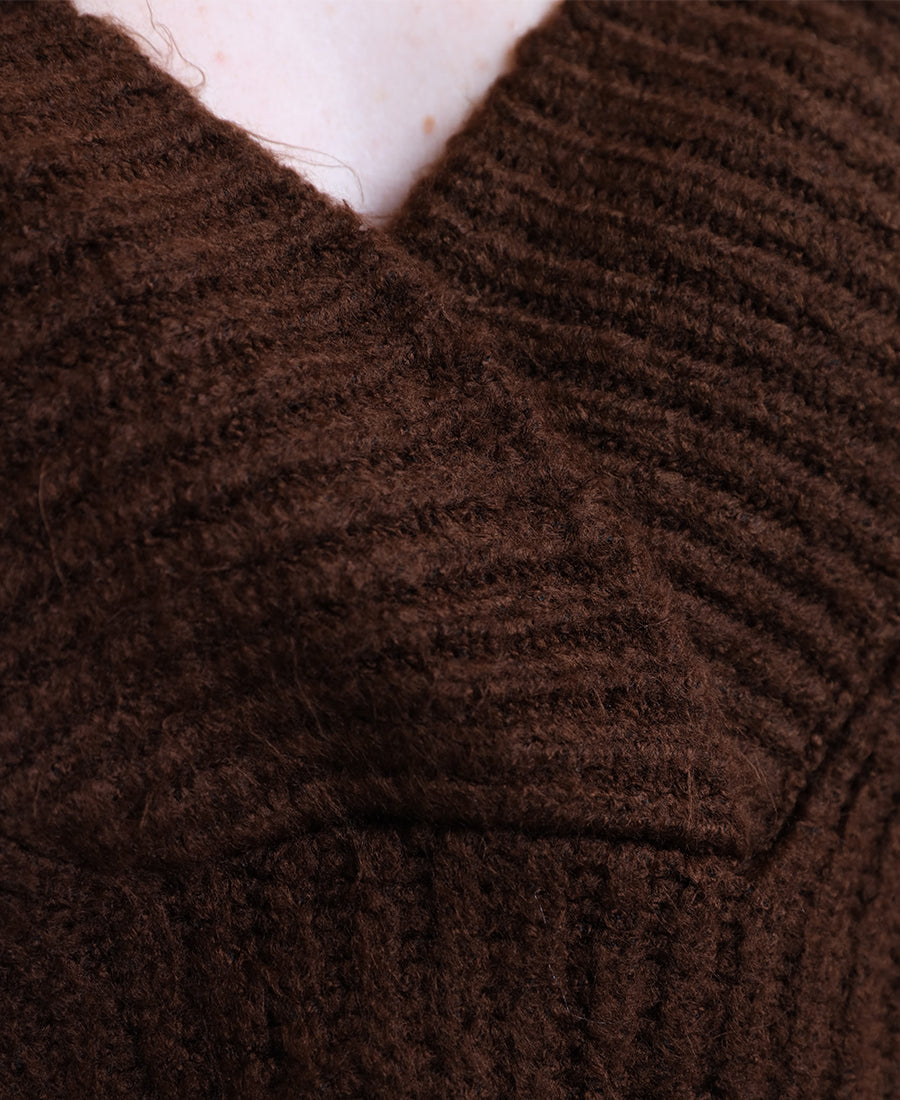 Oversized V-neck sweater