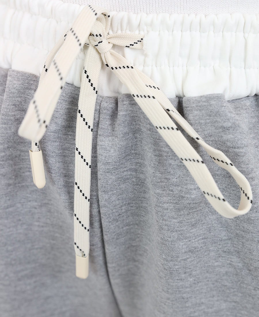 Wide-leg, two-toned track pants