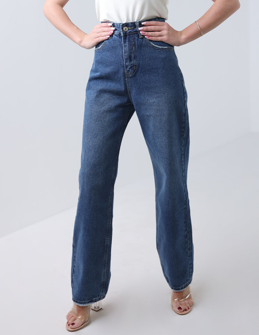 High-waisted Street cut jeans