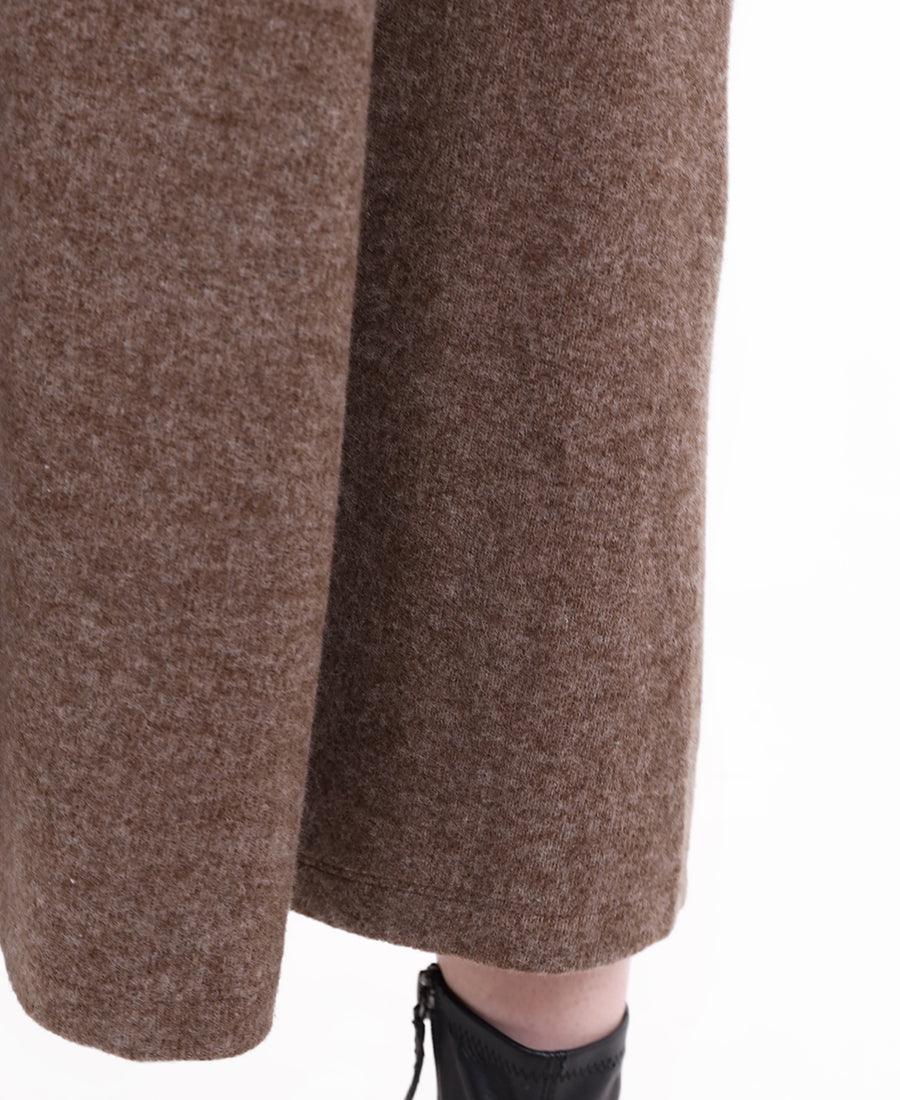 Long skirt with tie belt