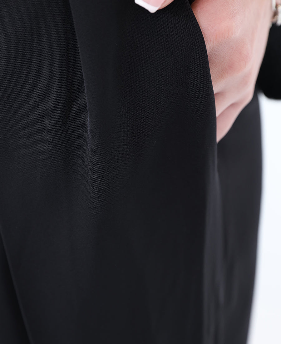 Black wide leg pants