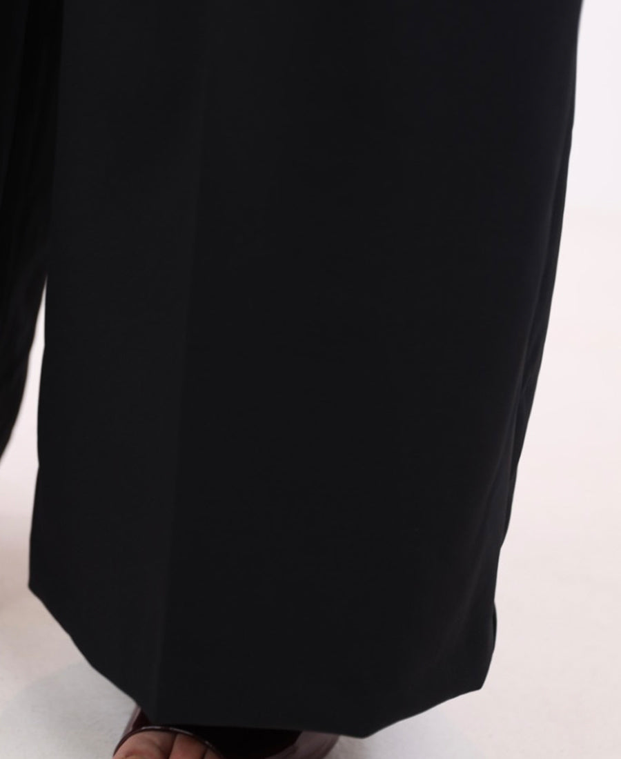 Black palazzo pants with two belts