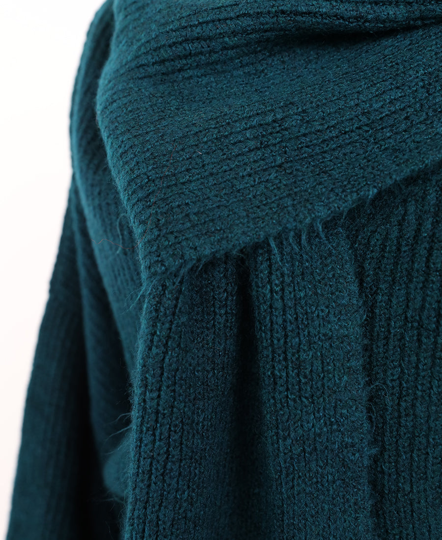 Knit sweater and scarf