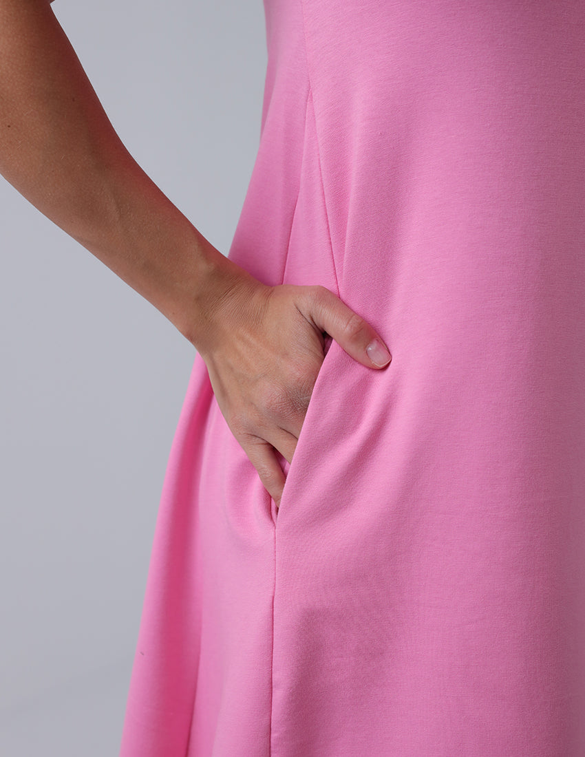 Short Sleeve Midi Dress